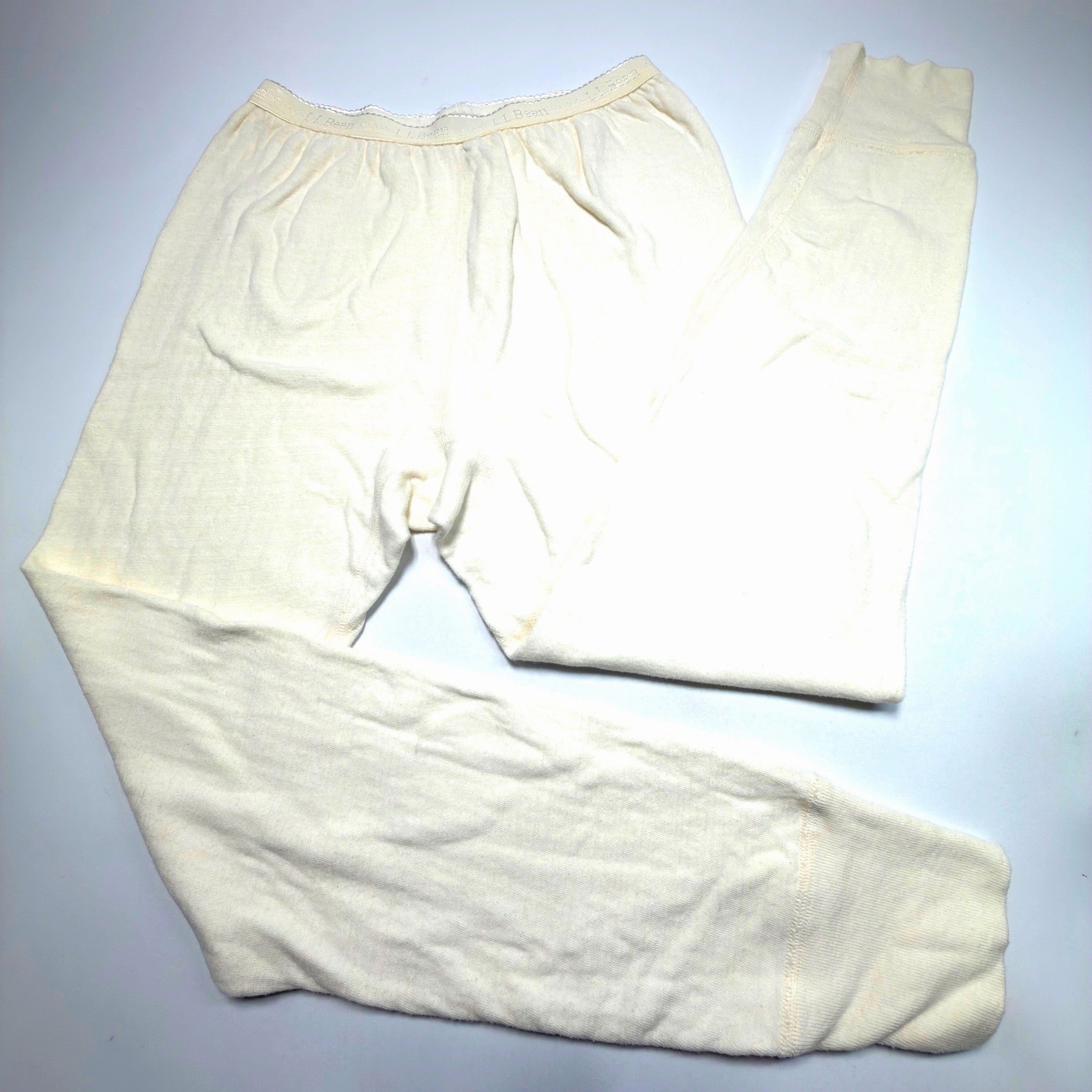 L.L.Bean Vintage Wool Blend Double Layer Thermal Long Underwear Pants Small