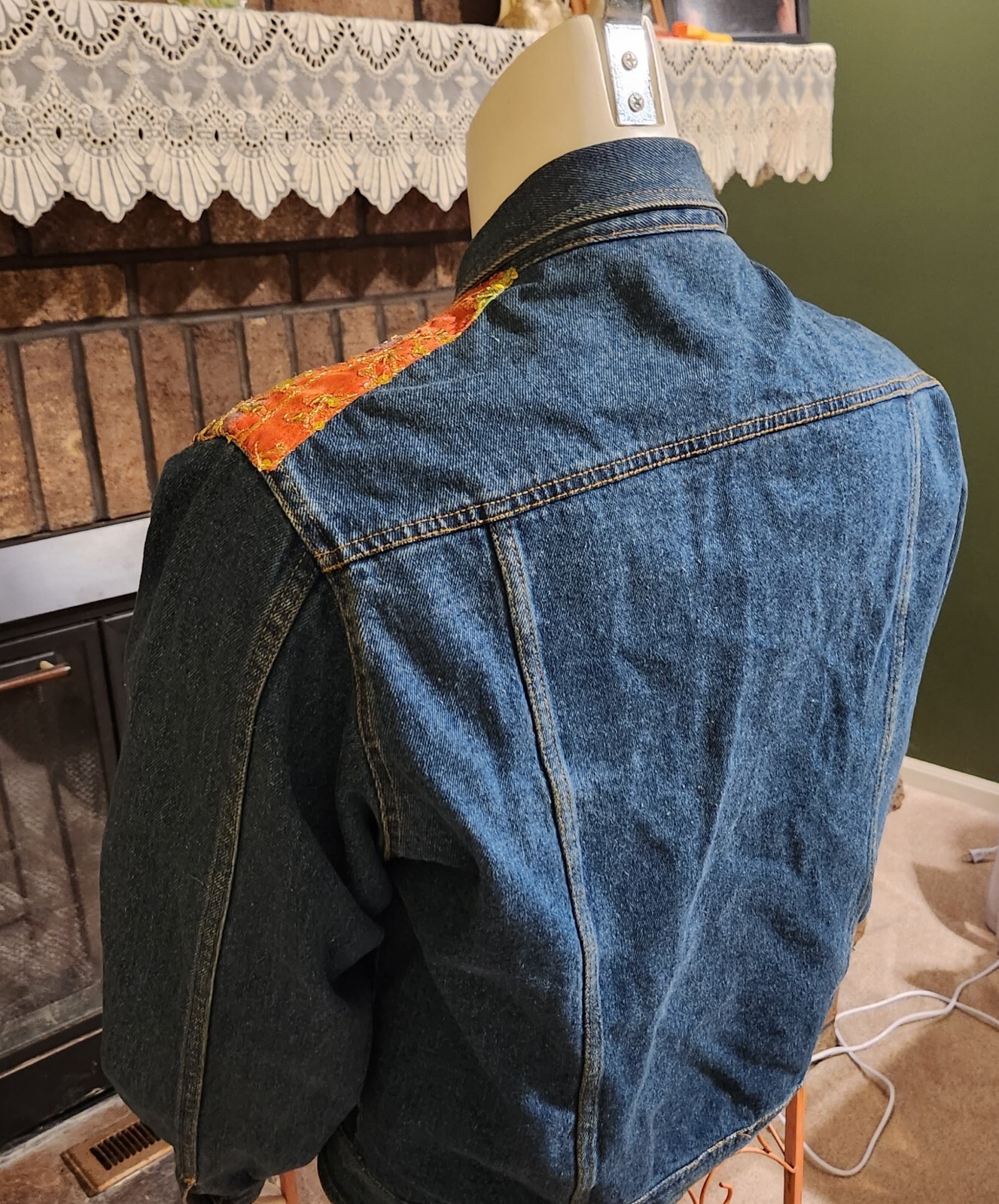 Passports of Pier 1 Imports 80’s/90’s Boho Jean Jacket Sequins Beading Size L