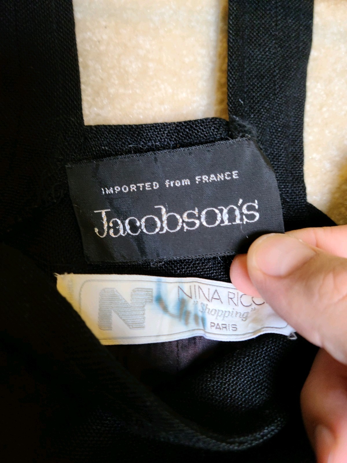 Vintage Nina Ricci „Shopping” Black Jumper Dress – Imported – Jacobson’s