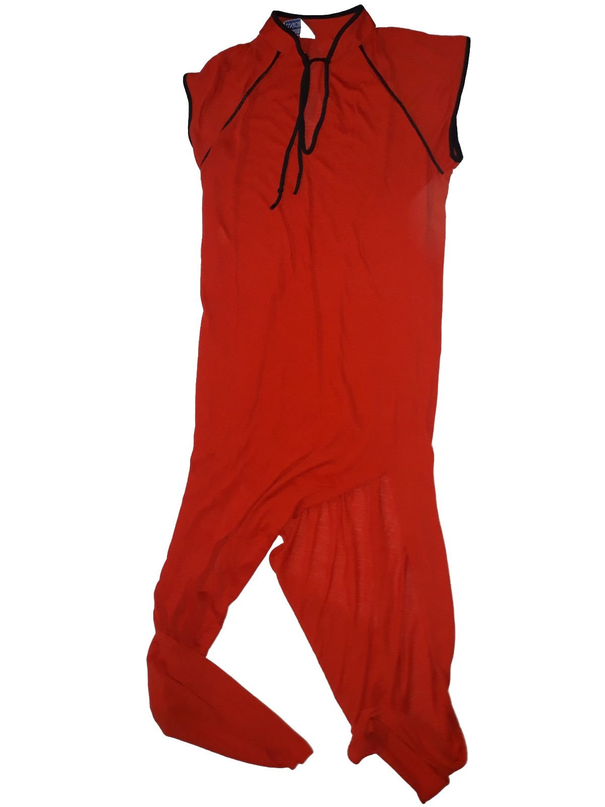 Vintage 70s Berkleigh Juniors Red & Black Women’s Jumpsuit Size 11 RARE