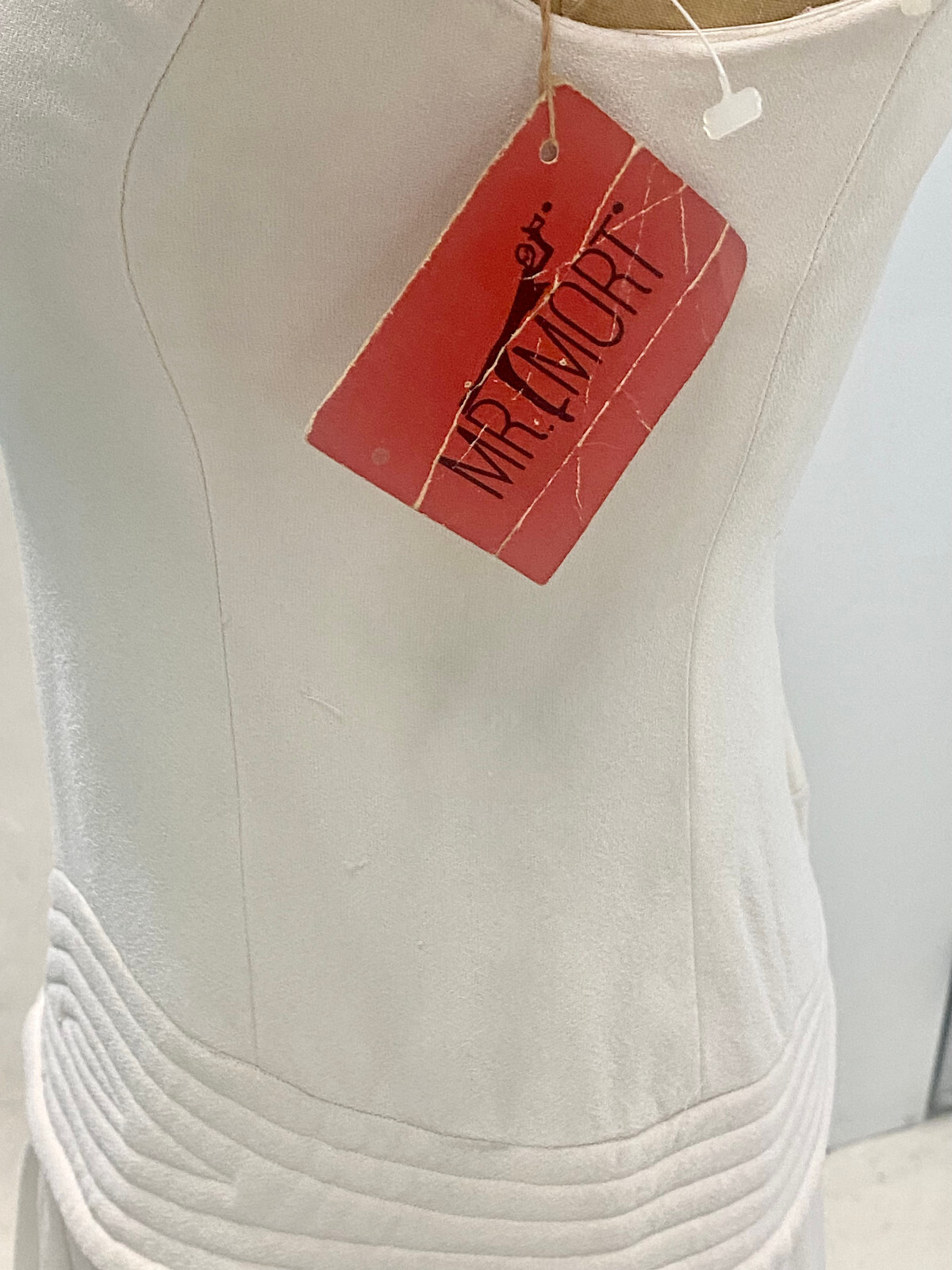 Vintage Mr Mort By Stan Herman Cream Sleeveless Maxi Dress NOS Small/ Med