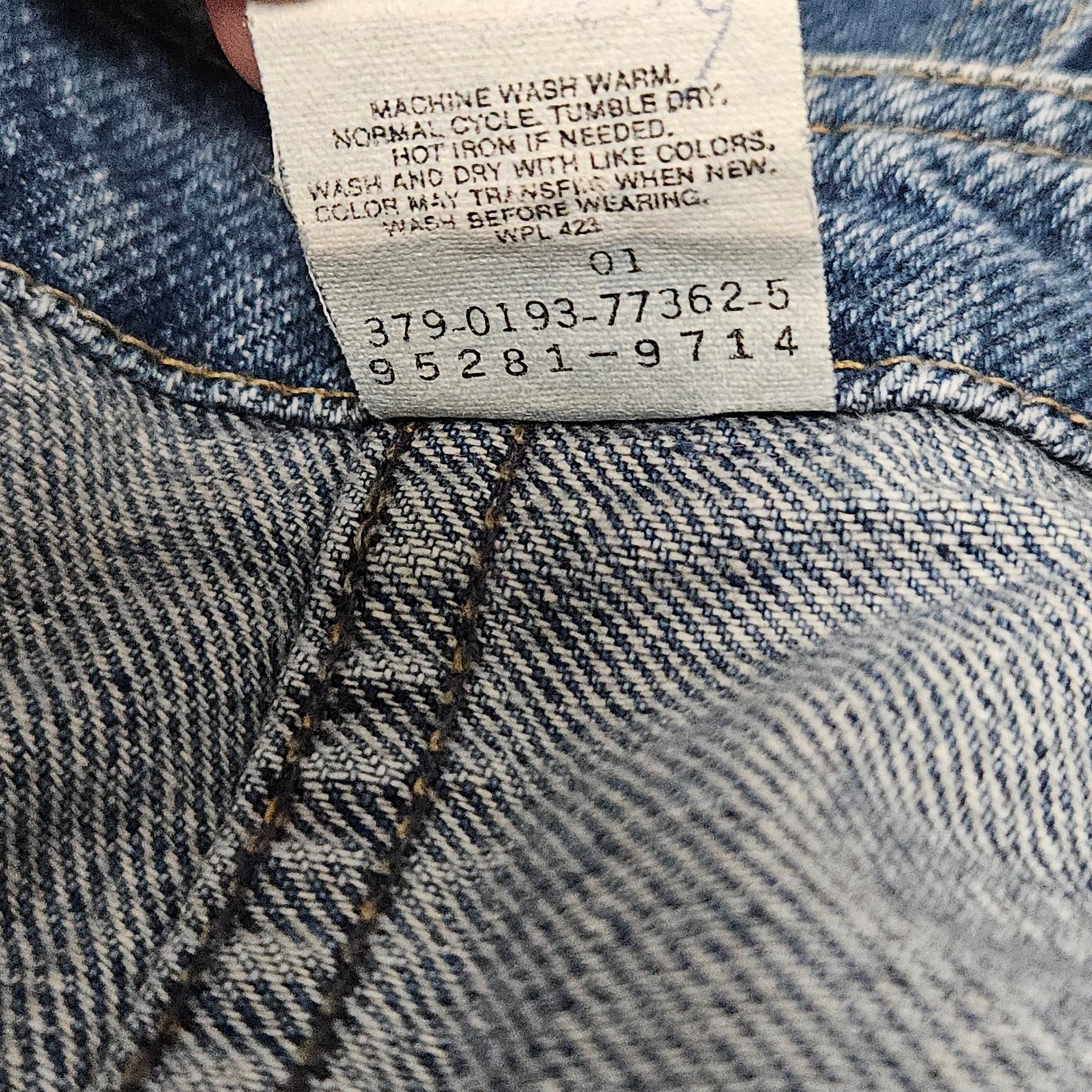 Vintage Dockers Levi’s Denim Wrap Skirt Medium Wash Blue Made in USA Size 10 12