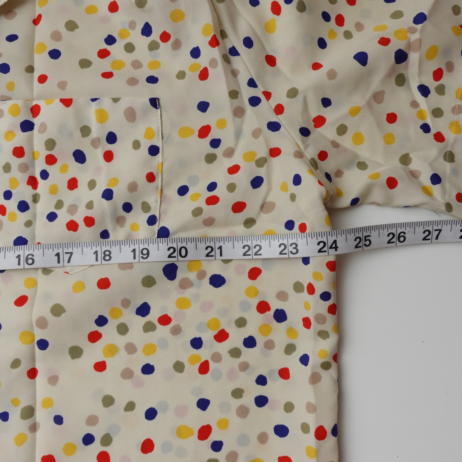 Vintage 70s Polka Dot Art Dots AOP Button Shirt Phyllis Sidney Shaker Sport XL