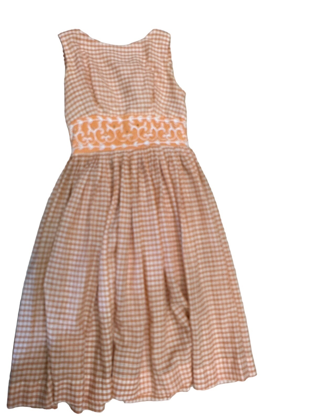 Vintage 1960’s Stanton Jrs. Gingham Cottagecore High Waisted Trill Dress