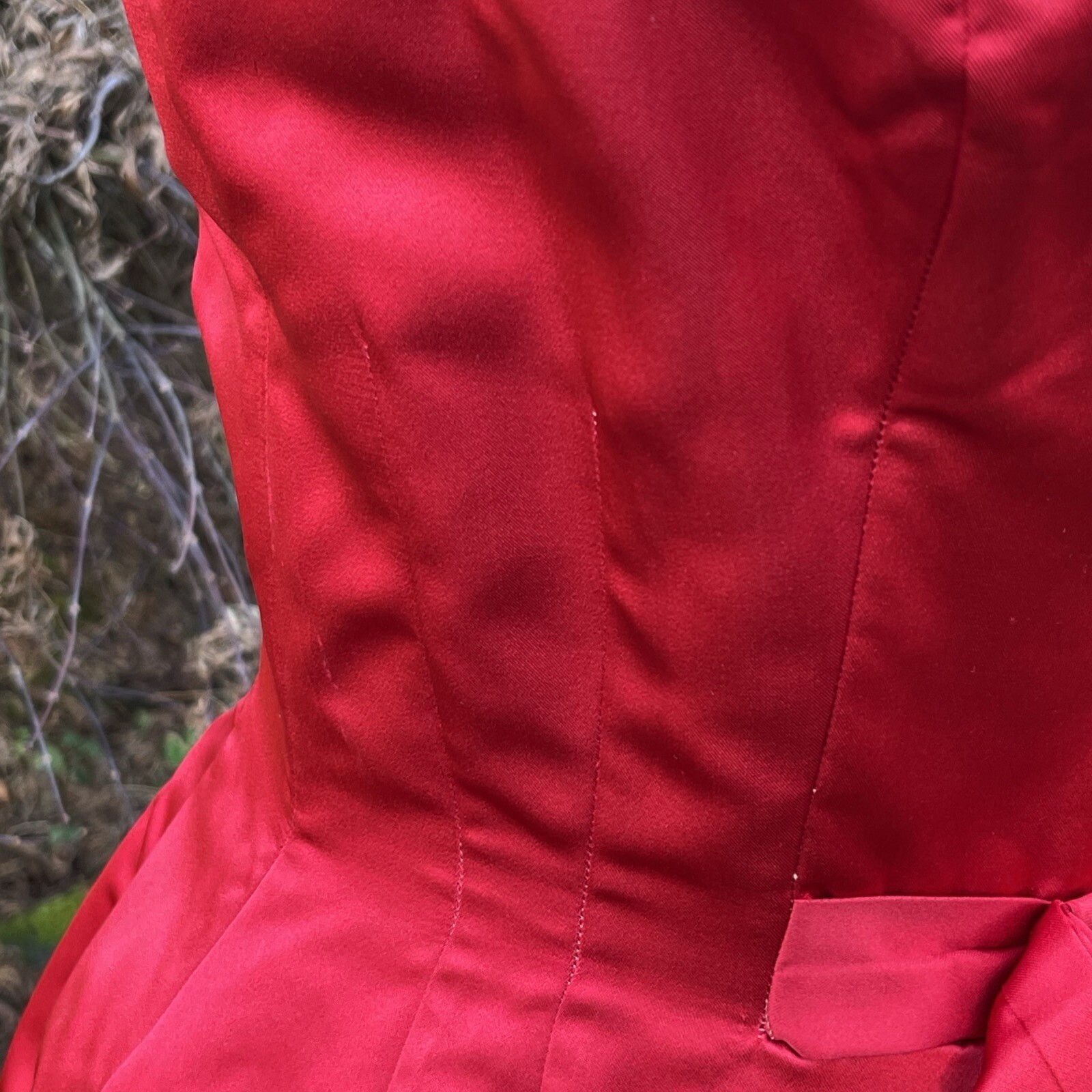 Vintage Ceil Chapman Dress 50s Red Spaghetti Straps Rare 🍒🍒 Bow