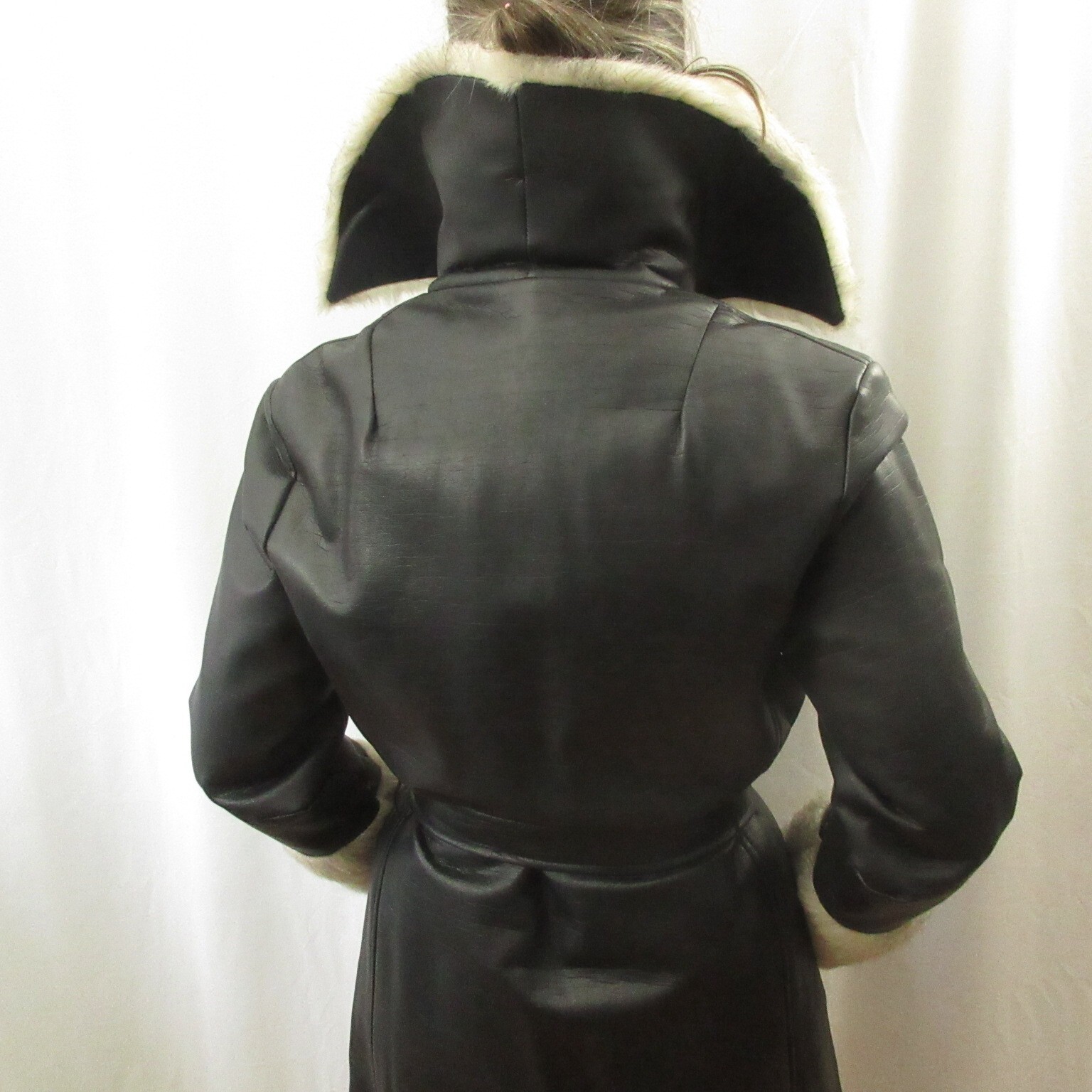 VINTAGE RARE 70s Faux Fur Women’s Coat MOD New Wave PUNK SOVIET NOIR GOTH OOAK