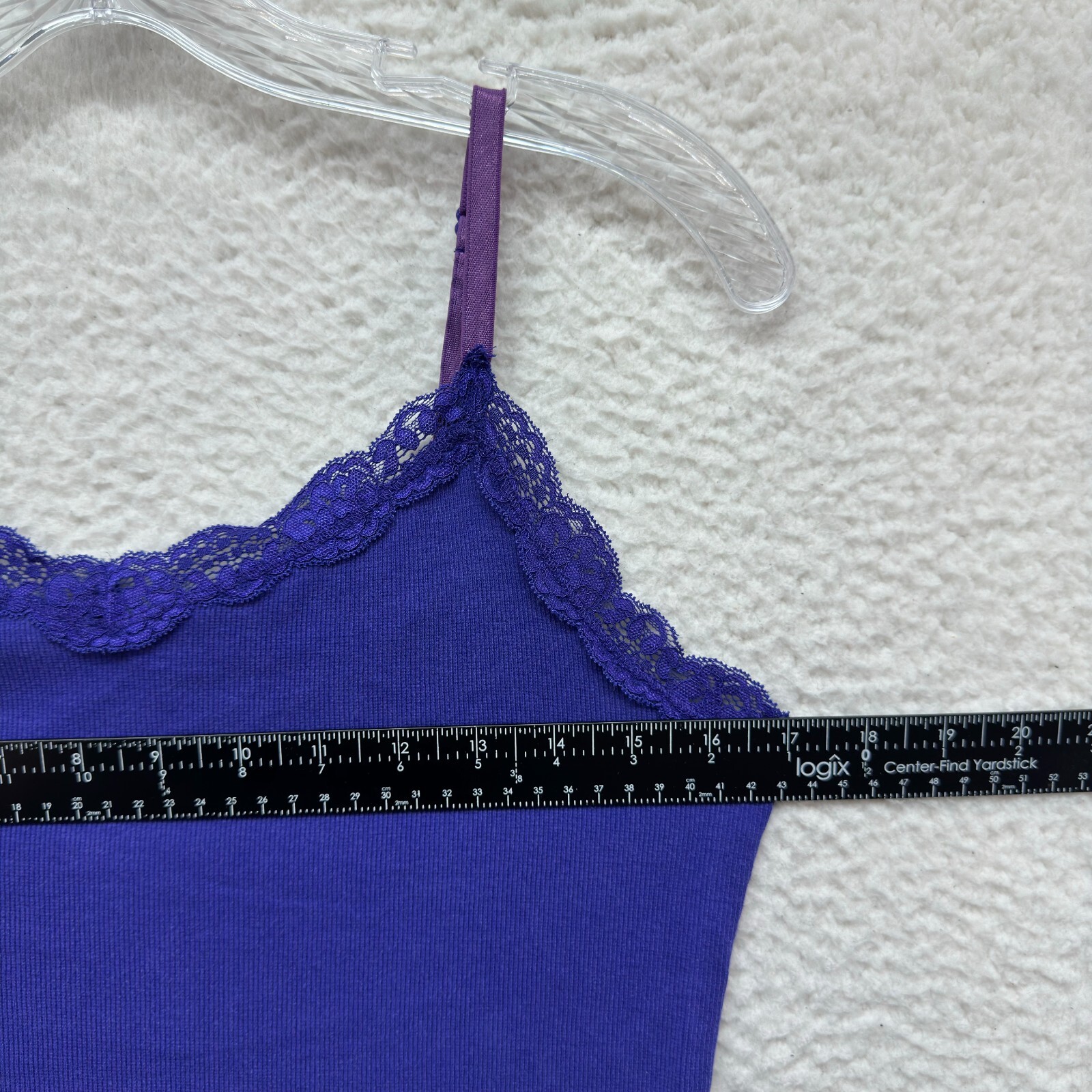 Y2K Vintage Fairy Grunge Whimsigoth Camisole Tank Top L Large 12 14 Purple Lace
