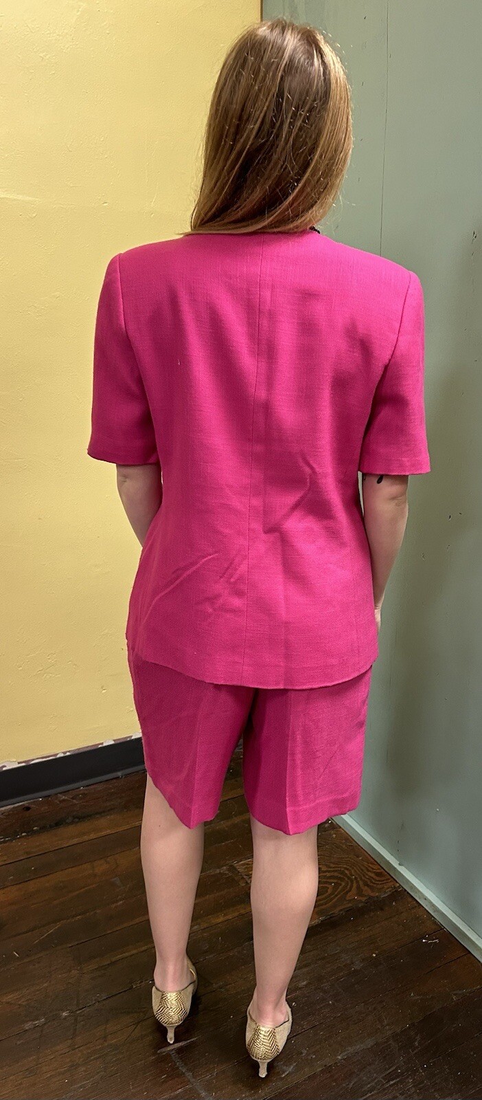 Vintage 80’s Gilmor Pink Short Suit Size 6p