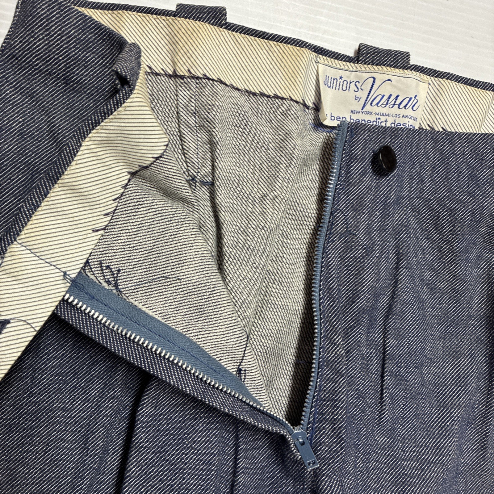 Vintage 1970s Junior’s by Vassar Blue Bell Bottom Pants Size 7
