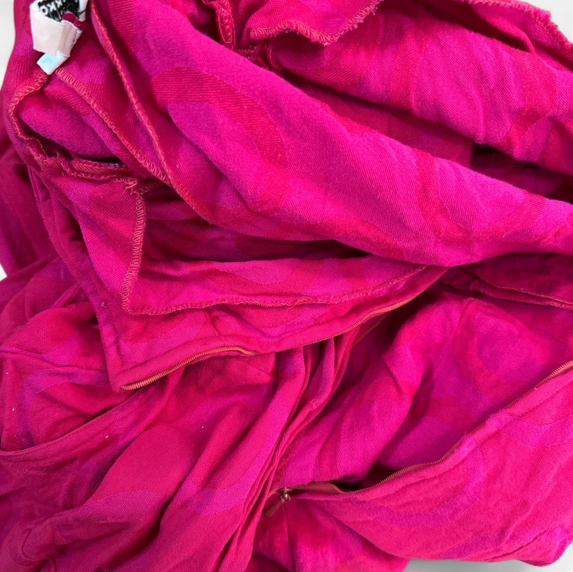 Vuokko Women’s Vintage Jumpsuit Size 36 S/Xs Circle Red Pink Dot Long Sleeve