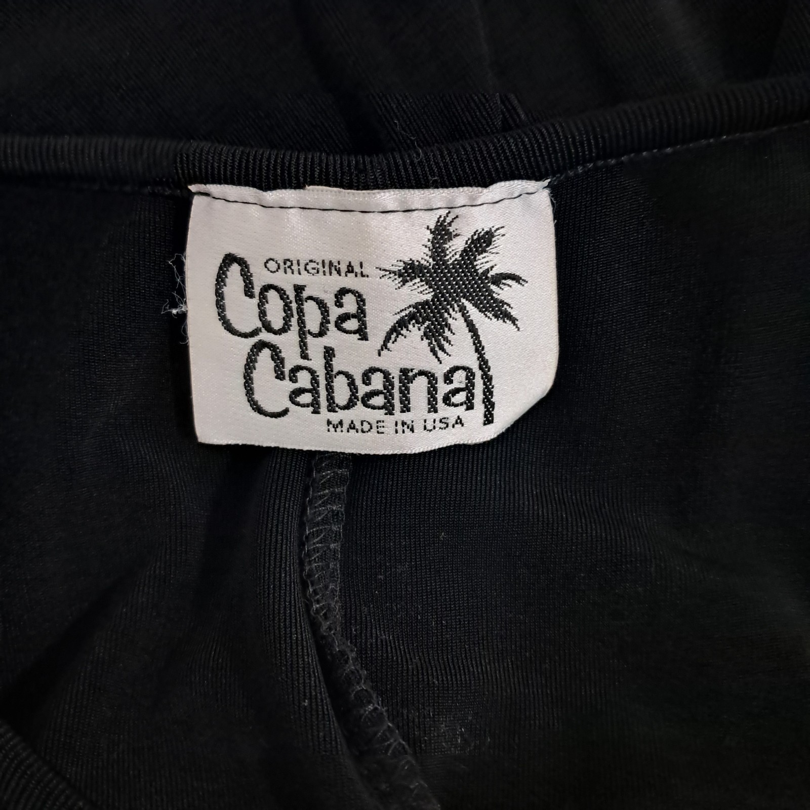 Vtg Copa Cabana Maxi Dress Medium Black Long Knit Sleeveless USA