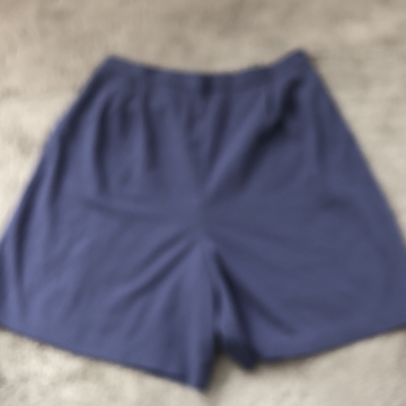 Women’s Size XL Culotte Shorts Blue Polyester Rayon Elastic Waist. 38 Length 22”