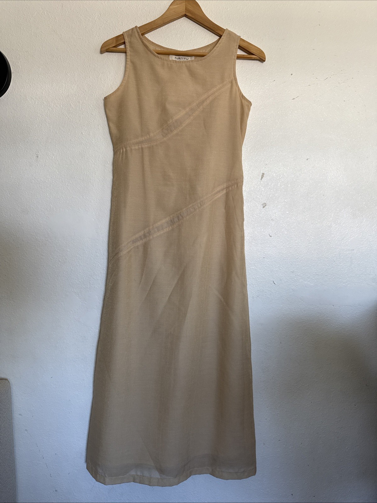 1970’s Vintage Natty California Dress Butter Yellow long maxi gold