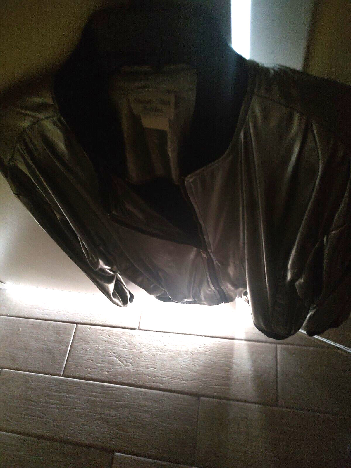 Vintage Stuart Alan Petites 16 Gold Silver iridecent Bomber Jacket shoulder pad