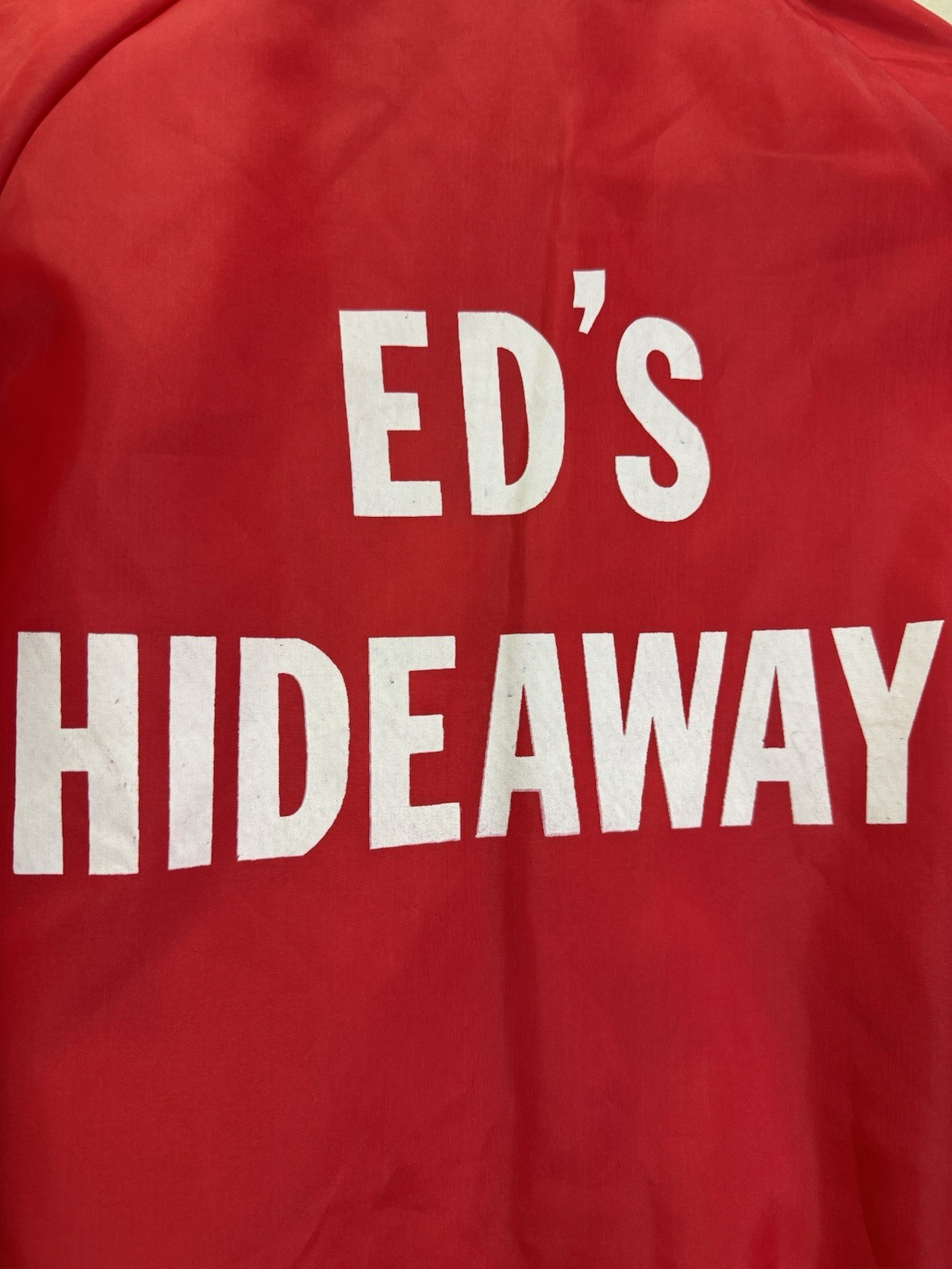 LARGE 70s Vintage Beth Embroidered Name Ed’s Hideaway Coach’s Style Jacket