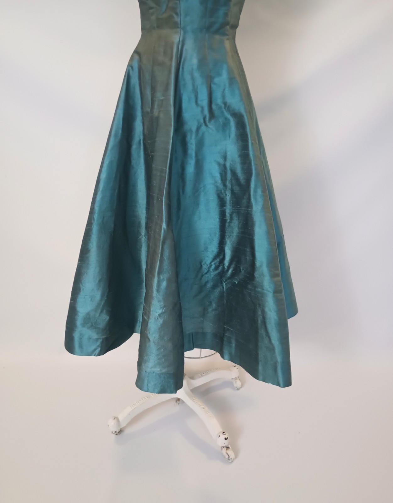 Sandra Sage 1950s Hollywood Silk Evening Dress