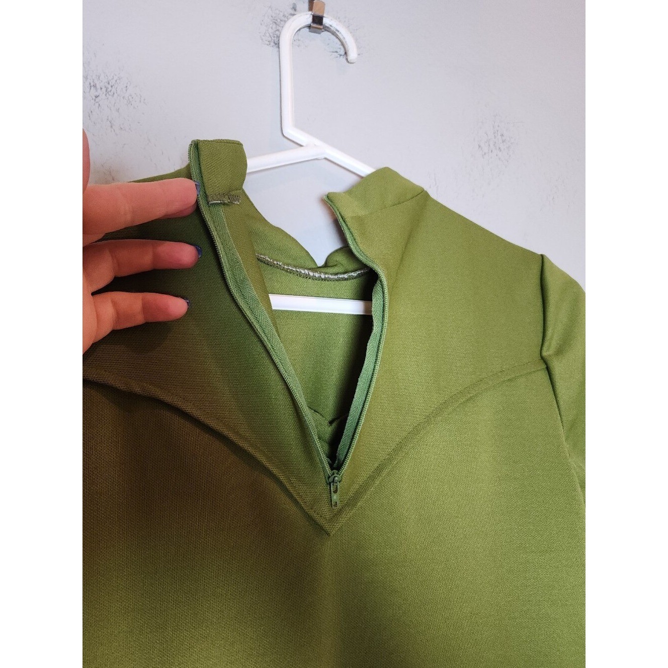 Vtg 60s 70s H Bar C California Ranchwear Green Short Sleeve Western Top Size S