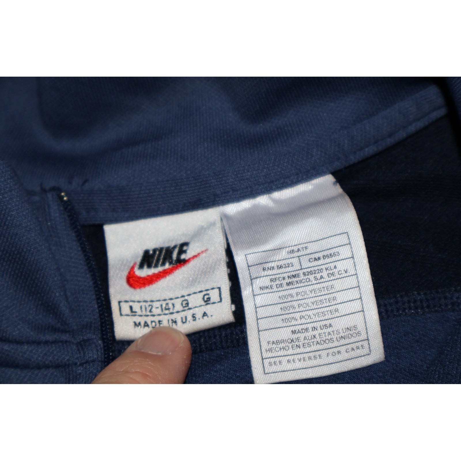 Vintage Nike Fit 1/4 Zip Shirt Pullover Women Large Made USA Mock Neck Y2K 90’s