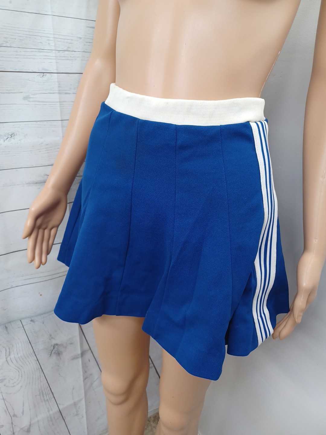Vtg 60’s Cheerleader Cheerleading Skirt Sz S/XS Blue White USA