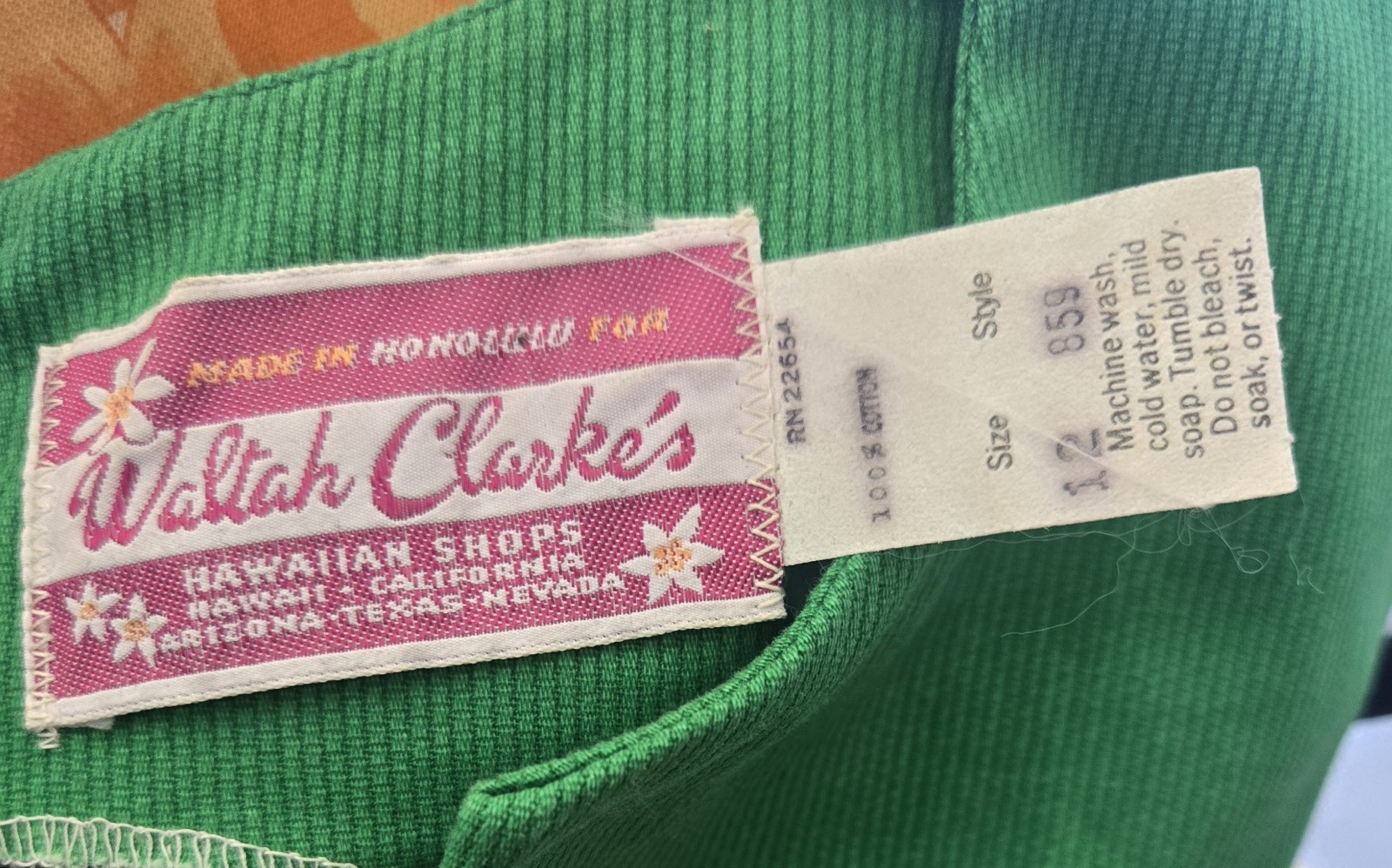Vintage Waltah Clarke Hawaiian Maxi Aloha Dress w6059