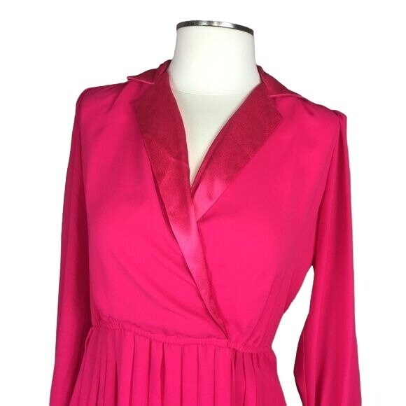 VINTAGE Sexy MAVINETTE Pink pleated Skirt Dress 6 Made in USA