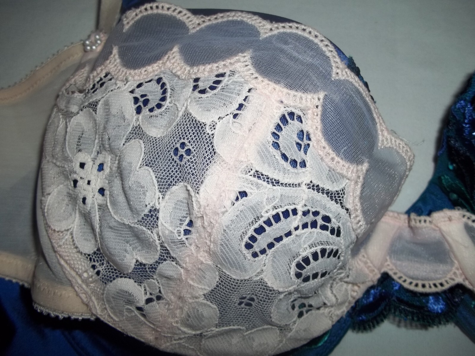 Vintage Rare Christian Dior Intimates 4758 Pink Lace Bra sz 36C Made in USA
