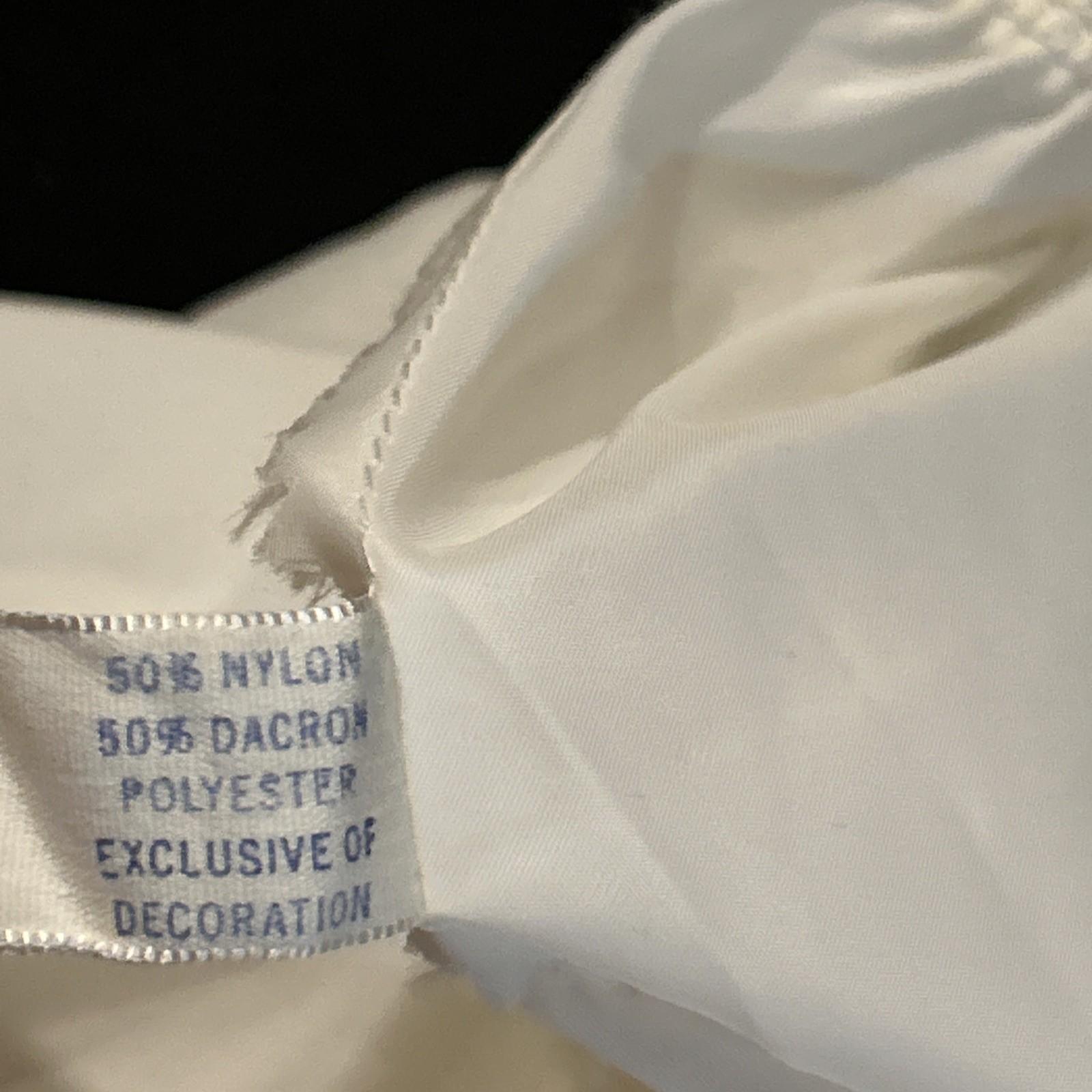 VTG White Slip Skirt Maxi The Snip-It Size M 70s Nylon Blend Embroidered Hem B18