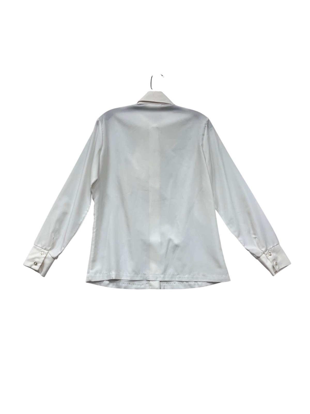 Vintage Terry Chicago White Ruffled Button-Up Blouse #8355