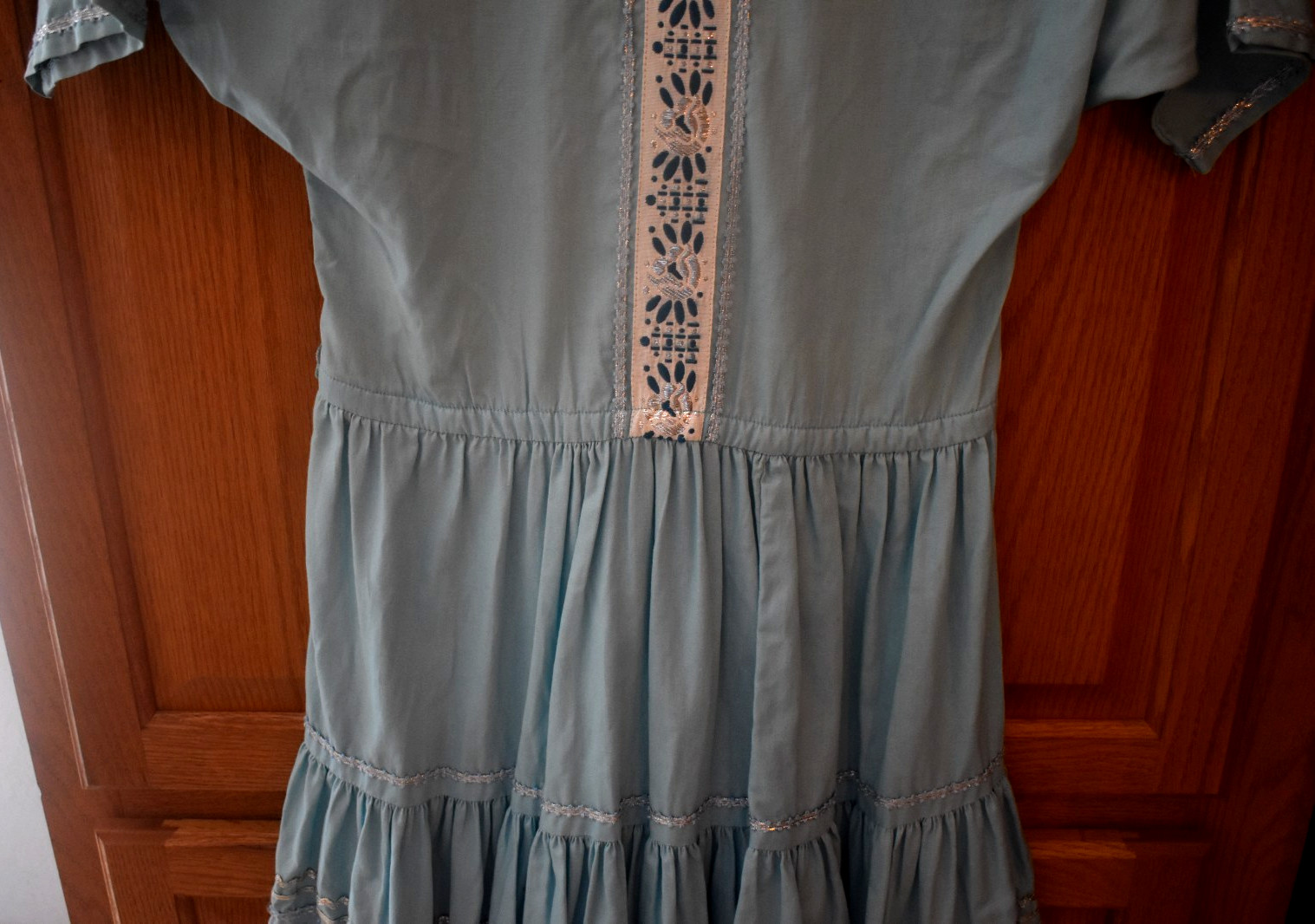 Faye Creations Tucson AZ Blue Square Dance Dress Size Small Western Vintage 50s