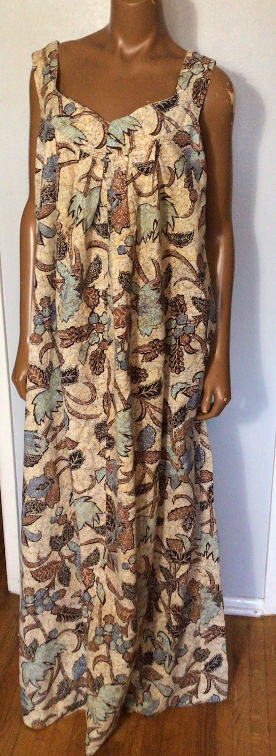 Vintage 1970s Homemade Cotton Maxi Dress Sundress