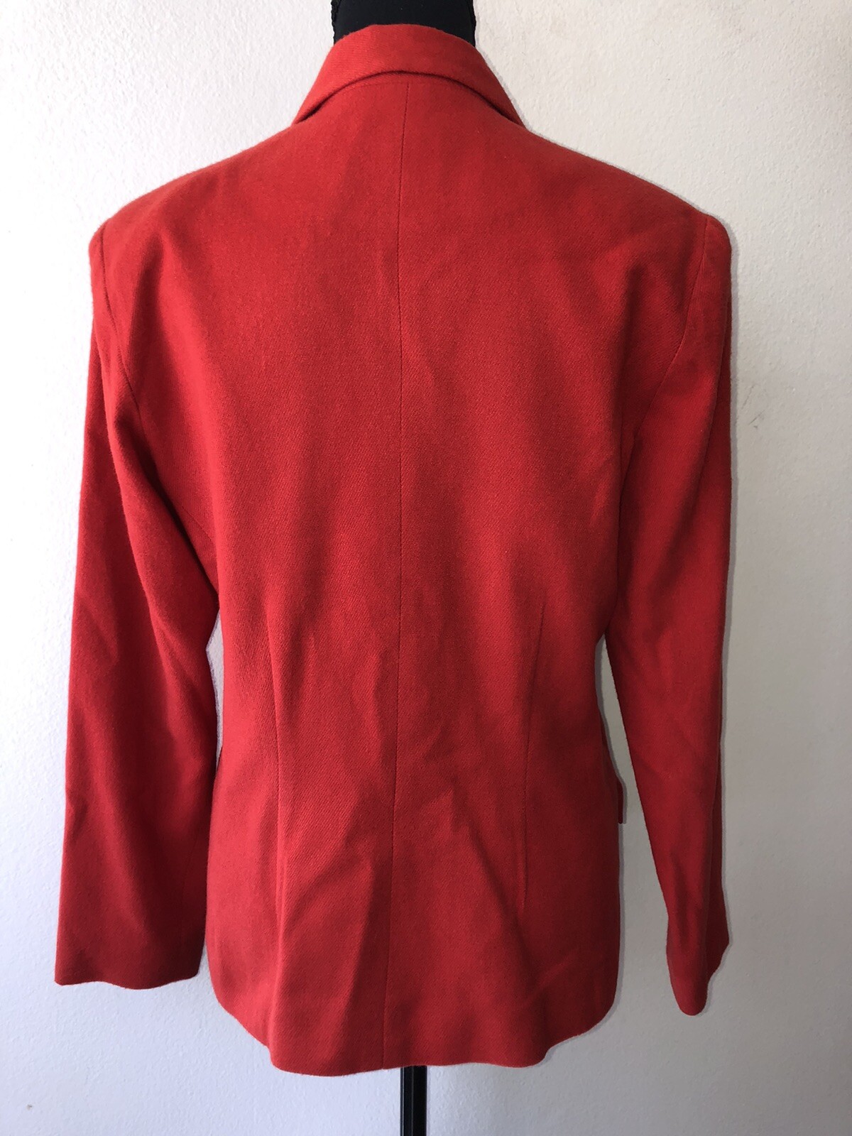 Vintage ’90s Red Double Breasted Military Style Blazer/Jacket Boutique Europa 6