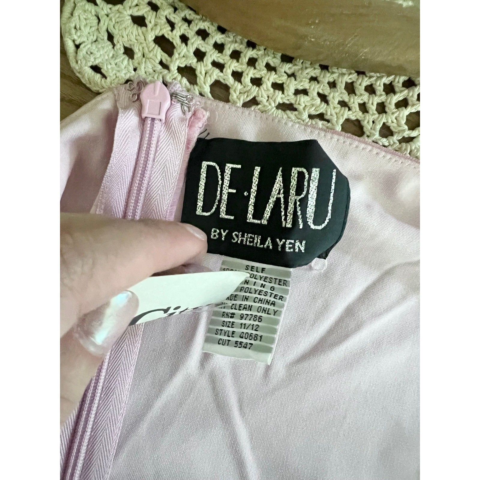 Vintage De Laru 90s Y2K Deadstock Floral Sequin Dress