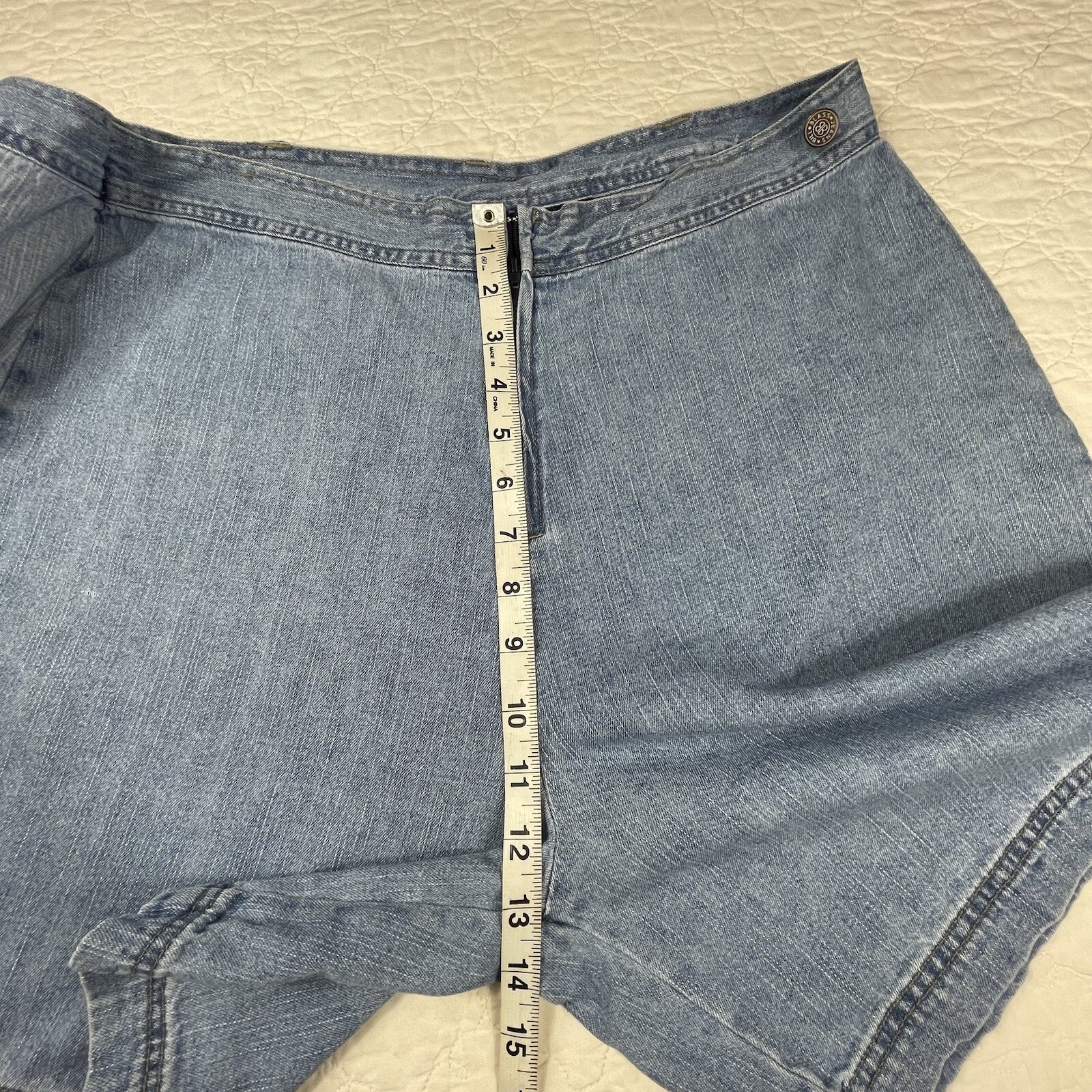 Vintage Bill Blass 90s Y2K Denim Wrap Skorts Waist 32″