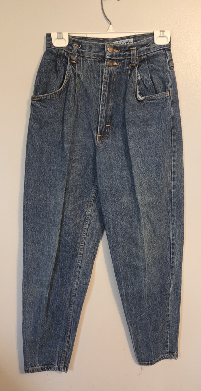 Vintage 80s No Excuses Pleated Front Denim Jeans 9