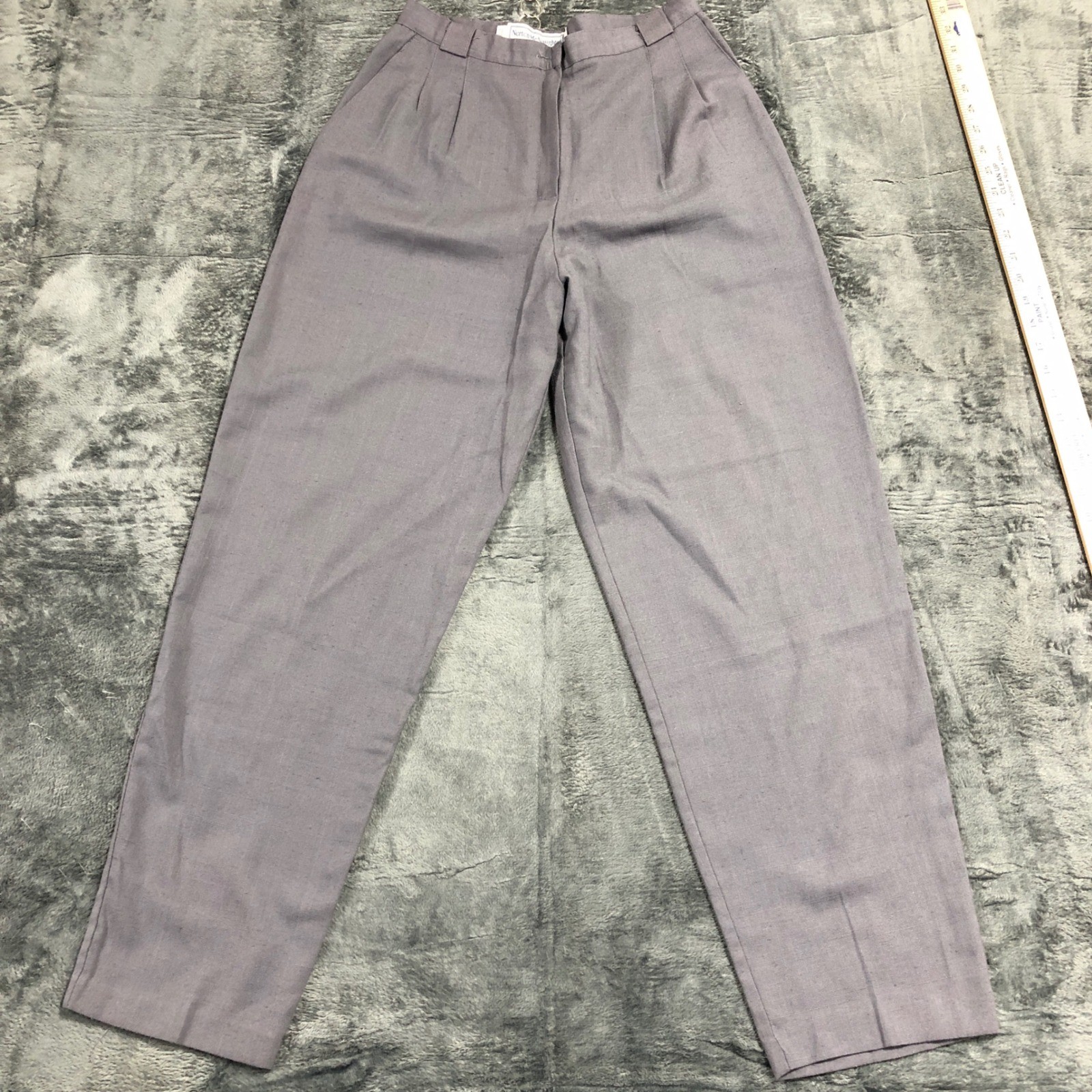 Norton McNaughton Trousers Women 12 Purple Vintage Pleated High Rise Tapered USA