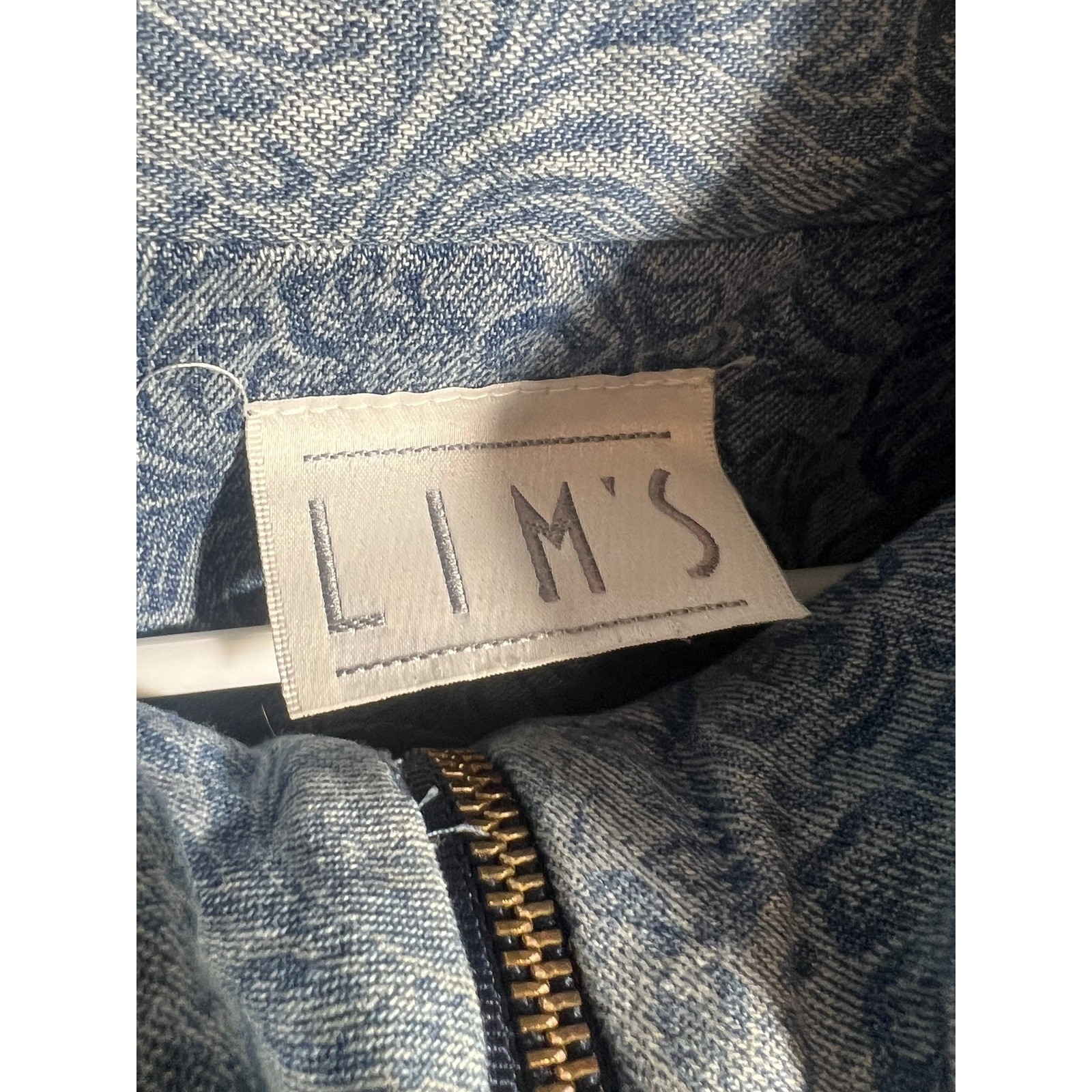 Vintage LIM’S Women’s Bomber Jacket 80s Denim Patchwork Embellished Art-to-Wear