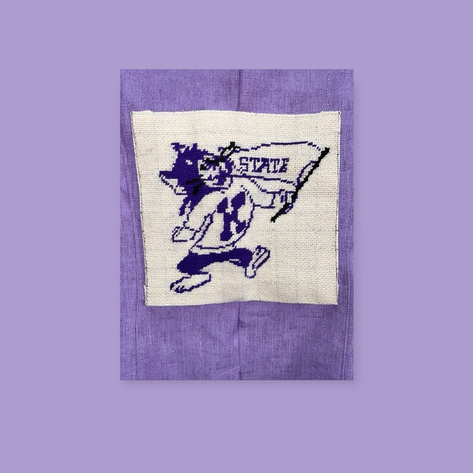 VINTAGE K-STATE TAPESTRY PATCH SUIT BLOUSE SLACKS WILDCATS SPORTS UNIFORM 14
