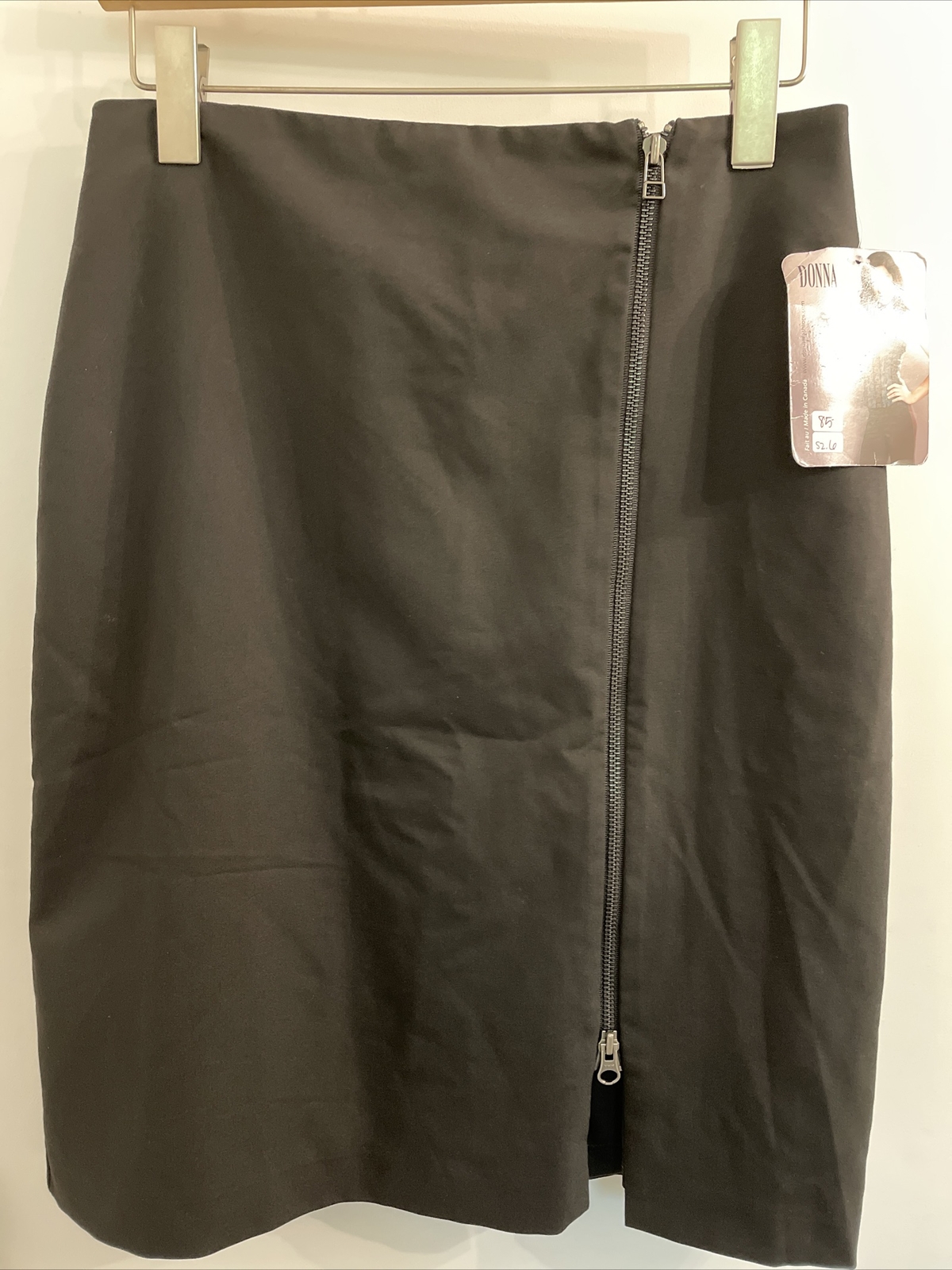 NWT~ Sexy Vintage Fashion Black Pencil Lined Skirt Black SZ 6-MADE IN CANADA
