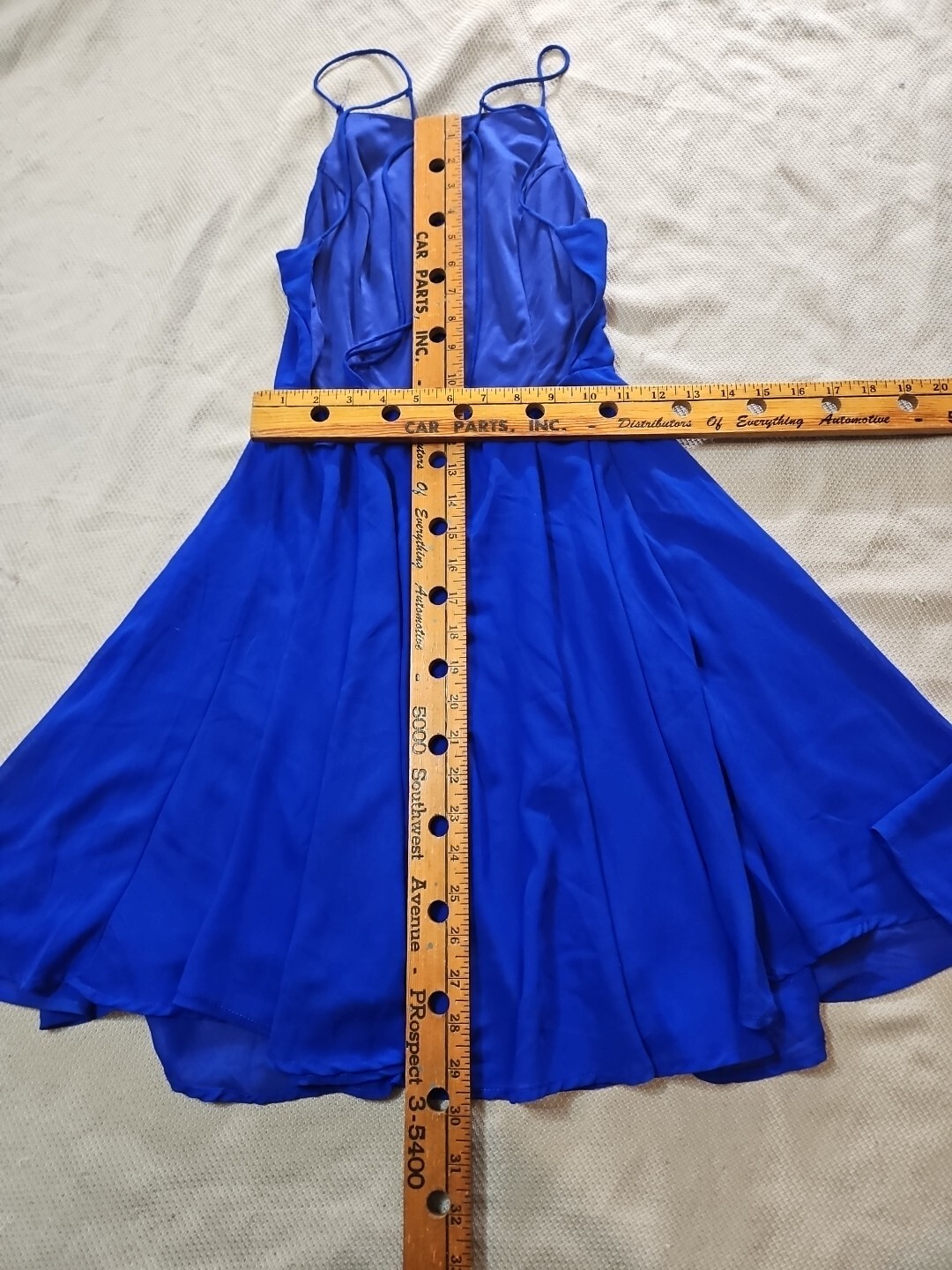 Contempo Casuals Vintage Dress Small Spaghetti Strap Zip Mini Gown