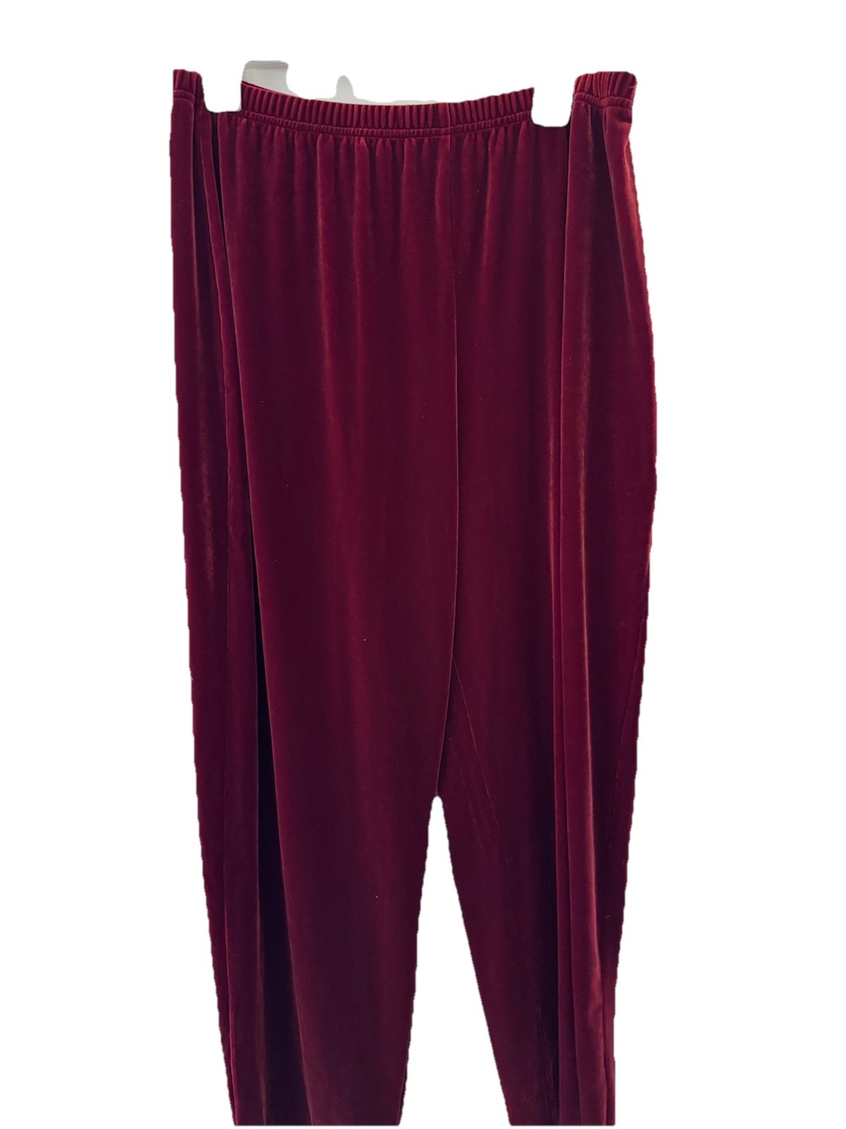 doubled ranch wear Velvet Pants L rusty red color western southwest high waist