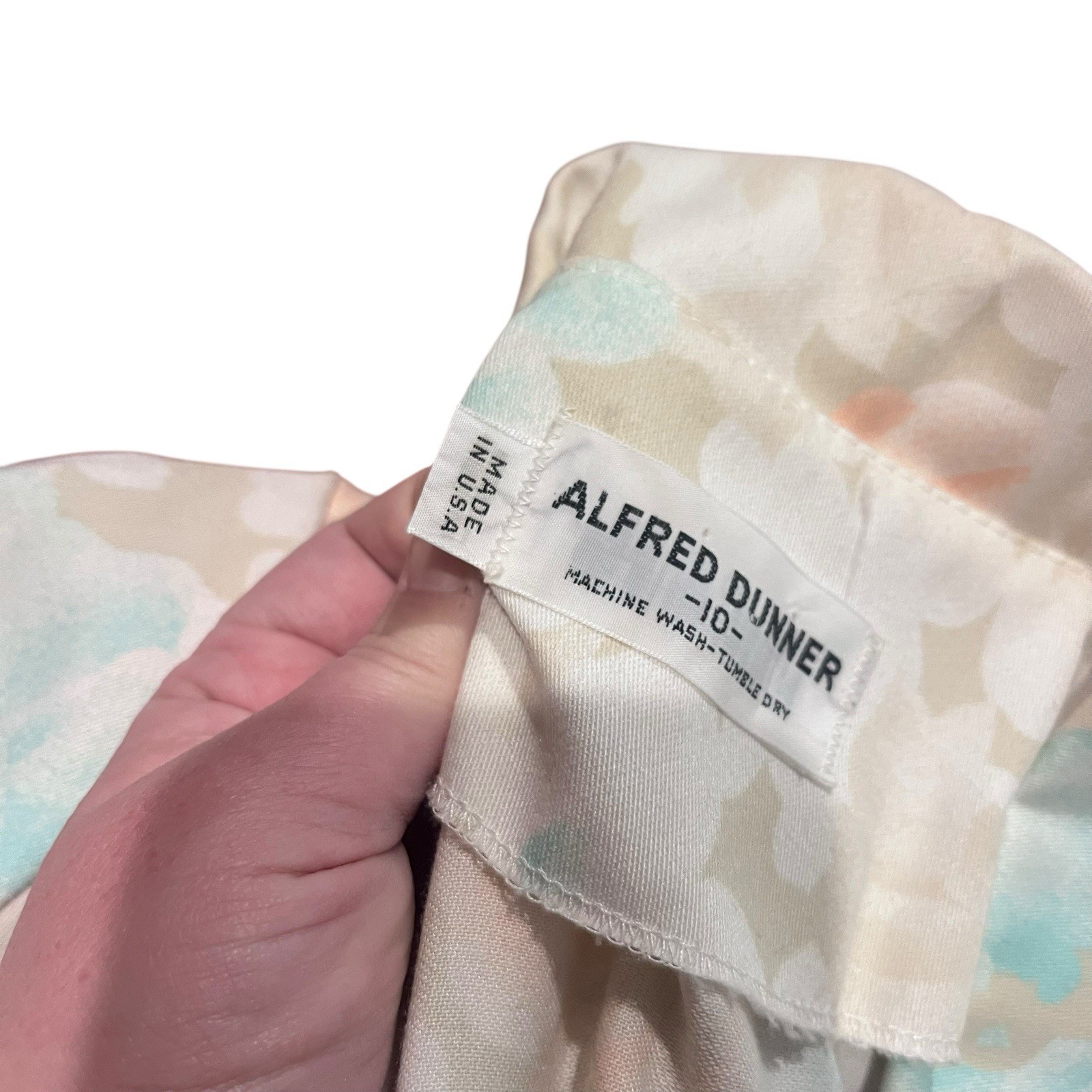 Alfred Dunner Womens 10 Pastel Floral Print Open Front Blazer Suit Jacket USA