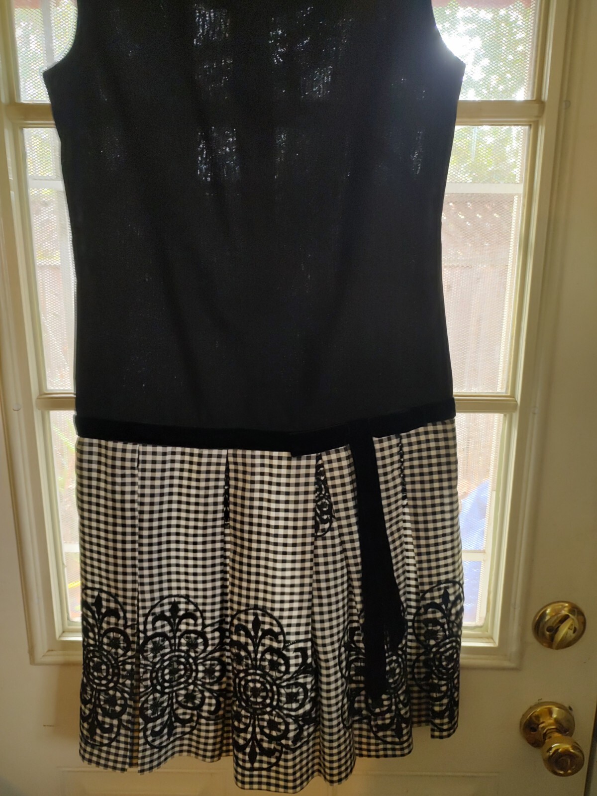 Vintage Bobbie Brooks Taffeta 60’s Sz 7, Checked Black And White Skirt, petite.