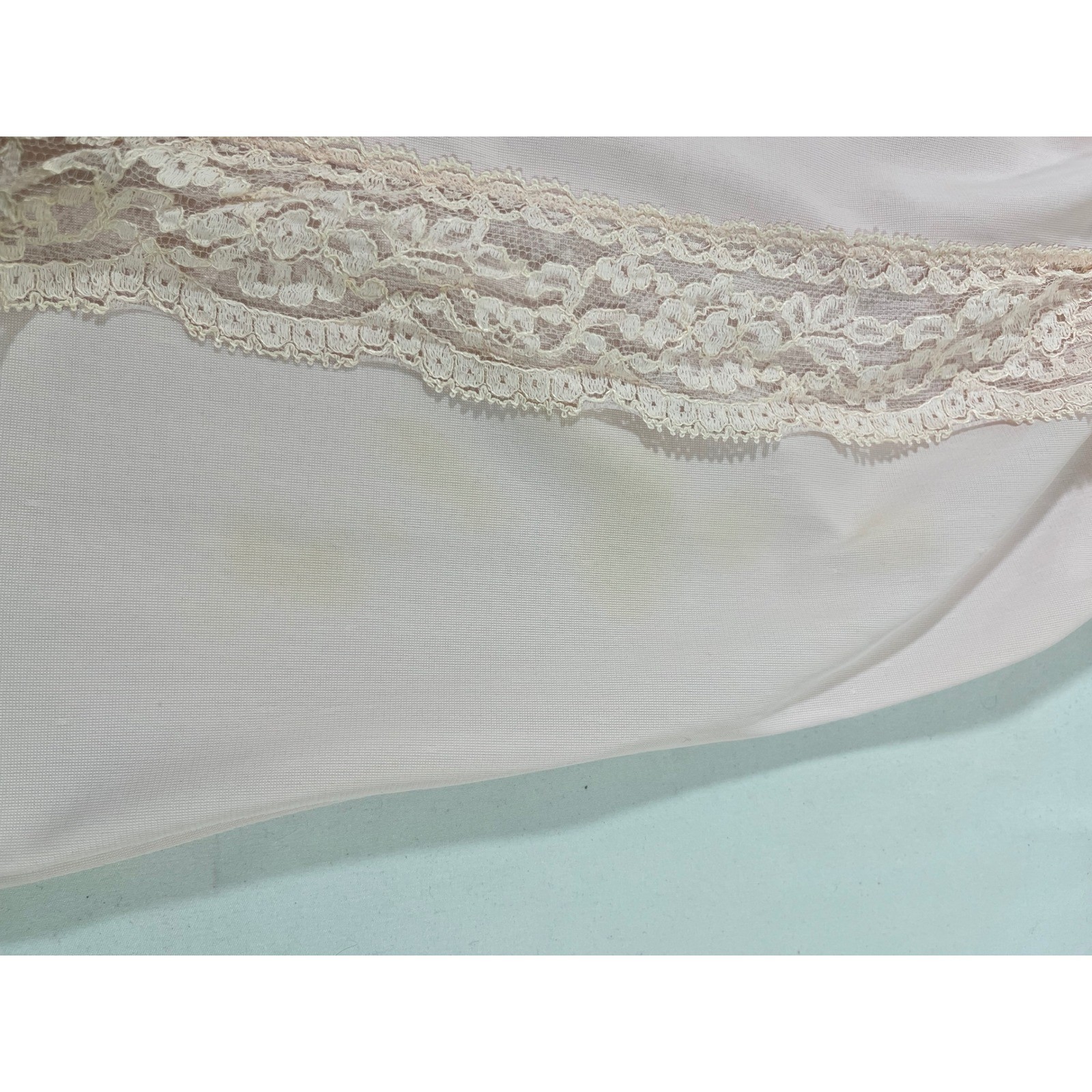 VTG Lace Trim Half Slip Women S Pink Midi Skirt Lingerie Feminine Sexy Soft Girl