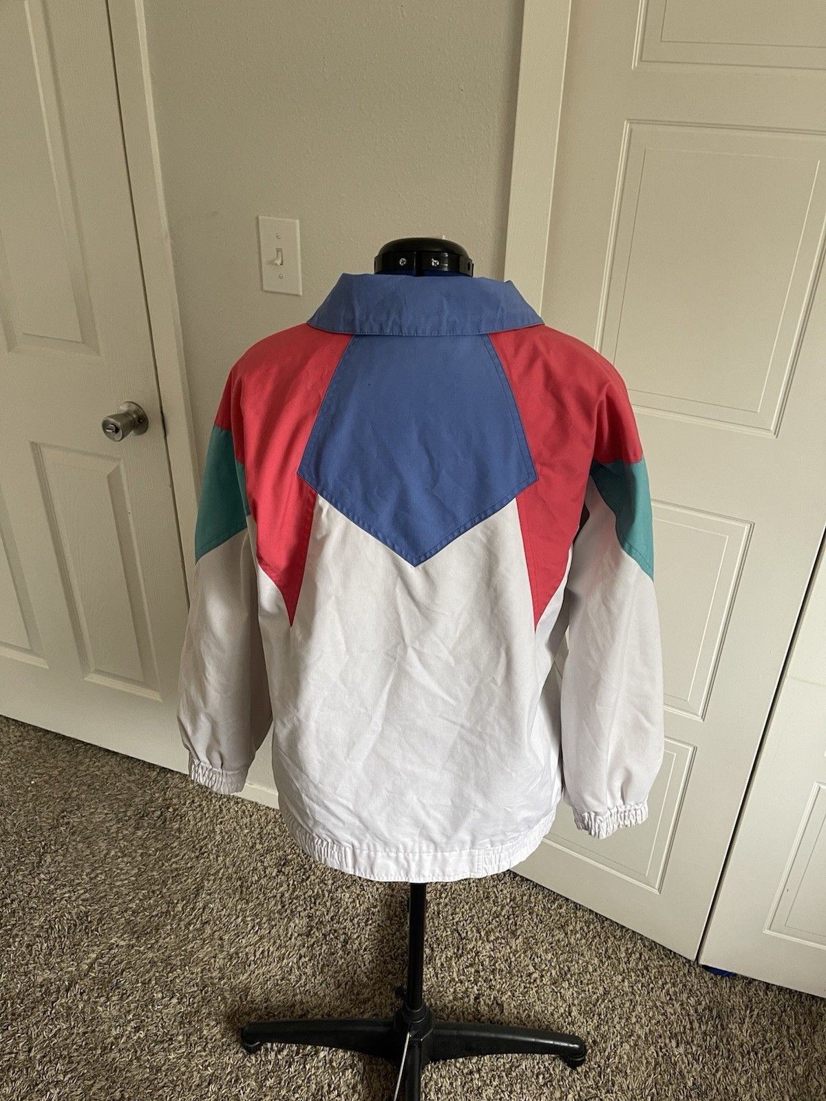 1980s/1990s Izzi Size Med/Large Ski Jacket Multicolor, Colorblock Windbreaker