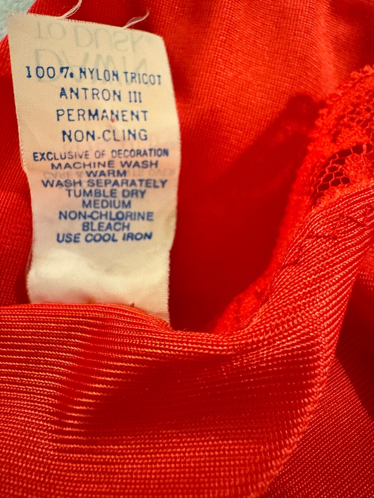 Dawn to Dusk Tank Cami Cami Red sexy Lace Top Size M Nylon Tricot USA Vintage