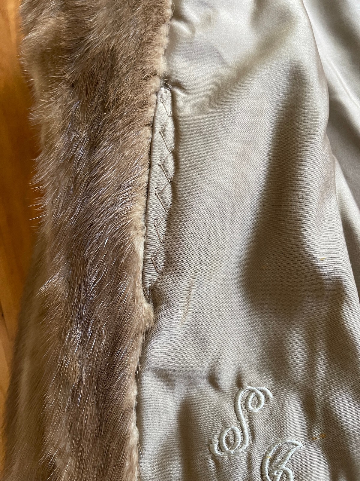 1970 Genuine Mink Jacket 3/4 Length Albrechts High End Furrier Orig Bag Belt M/L