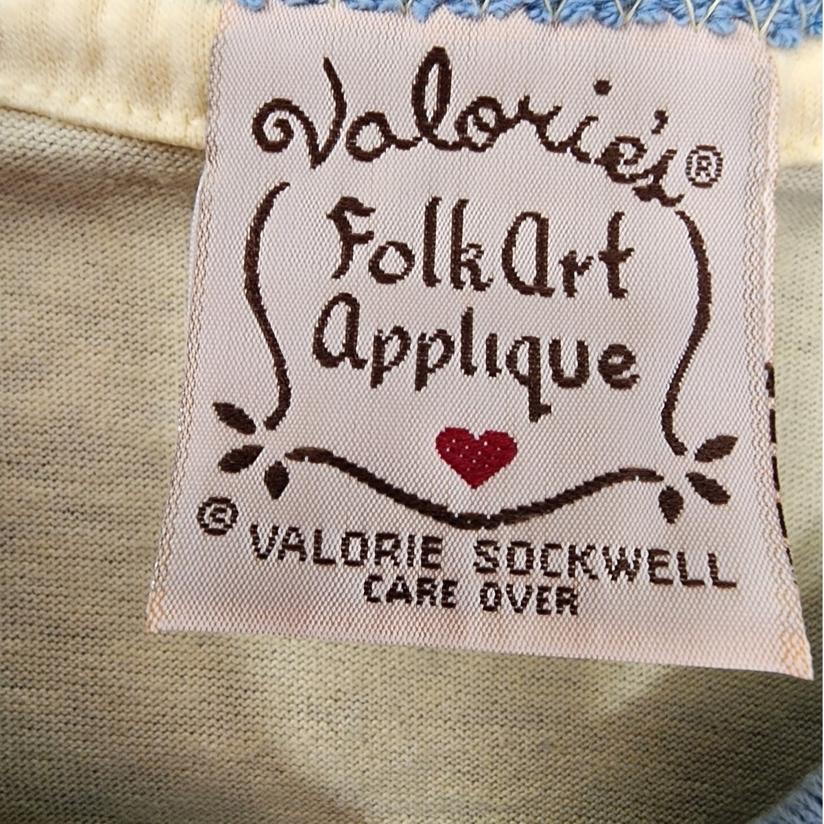 Vintage 90s Valerie Sockwell Top Womens XL Yellow Blue Embroidered Collared Tee