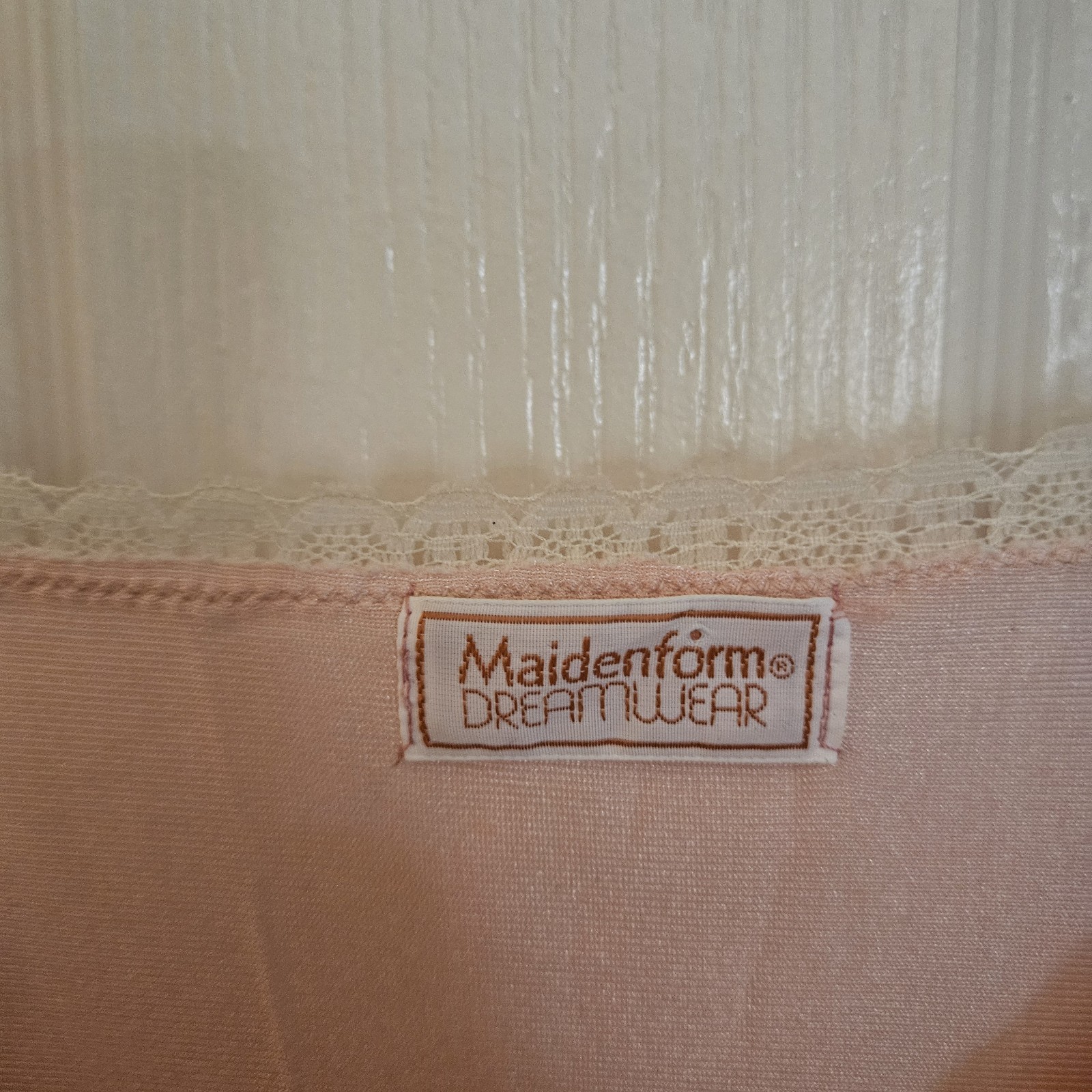 Vtg Lingerie MAIDENFORM DREAMWEAR Dusty Rose Pink Sm Med NIGHT GOWN Dress USA