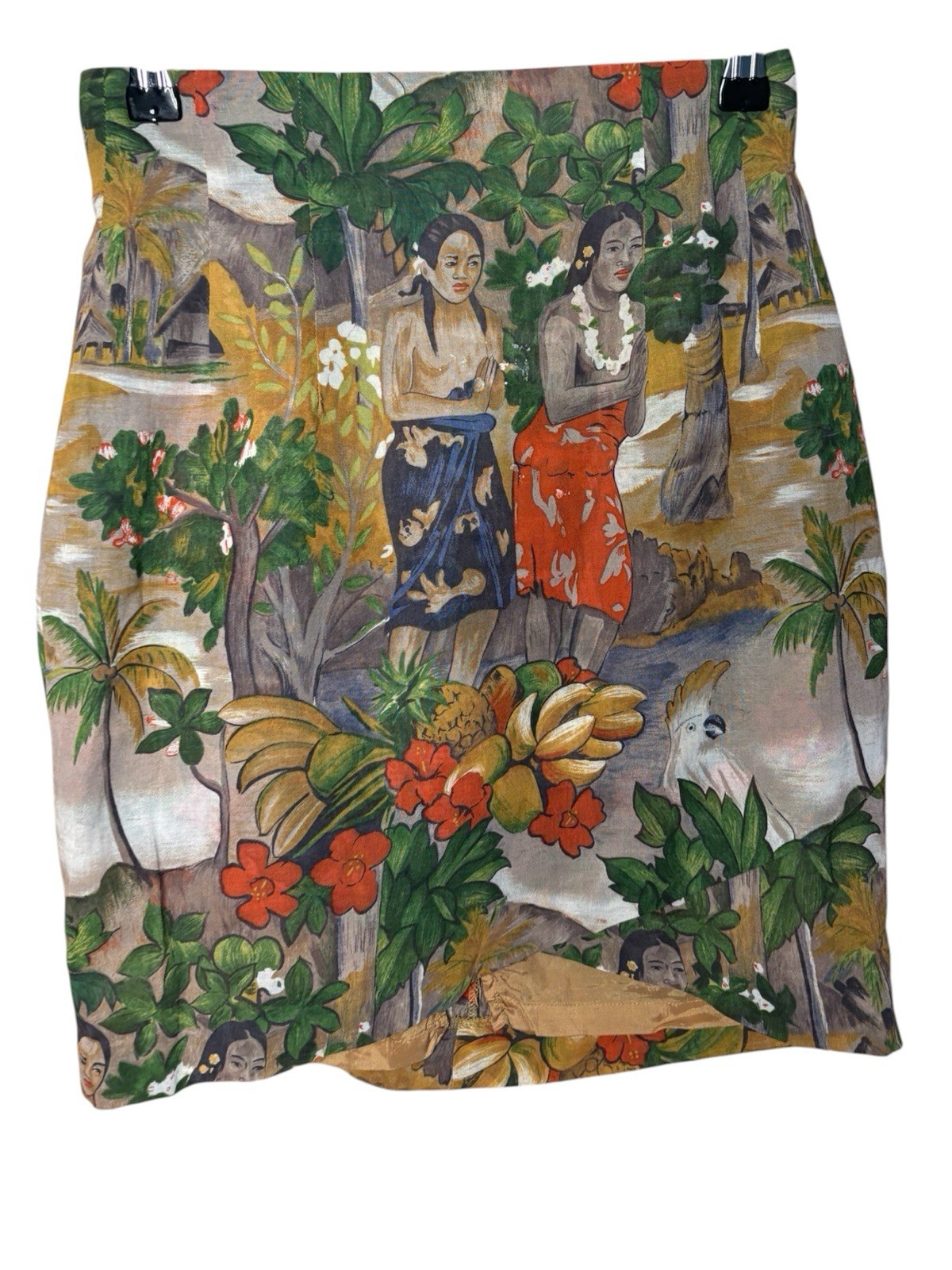 VTG 2 Pc Women’s Outfit Paul Gauguin Tahiti Art Print EUC RARE 36/24” 2XS/S