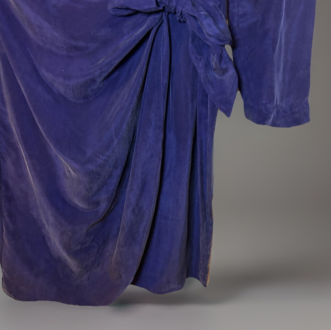 Vintage 80s K.C. Spencer Purple Bow Cocktail Dress Size 12 Made in USA